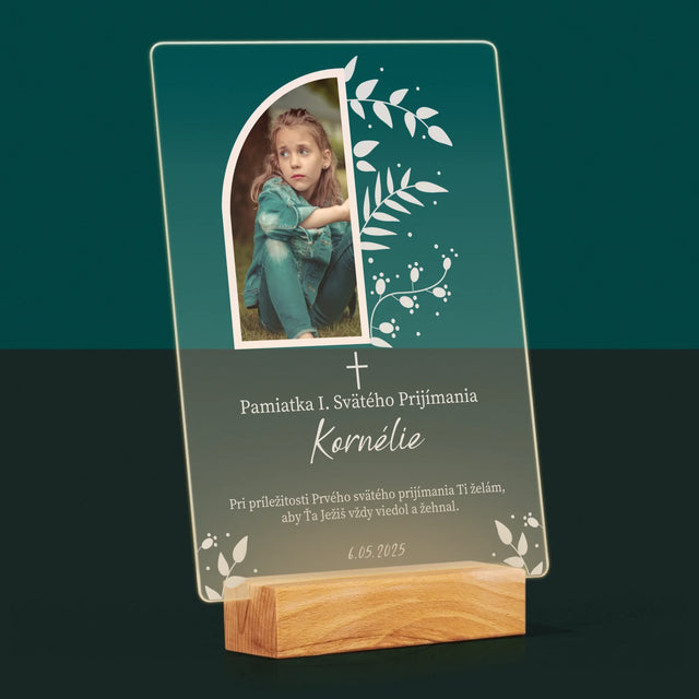 Fotografia A Podpis: Prvé Sväté Prijímanie Lístky - Tlač Na Akrylové Sklo 
