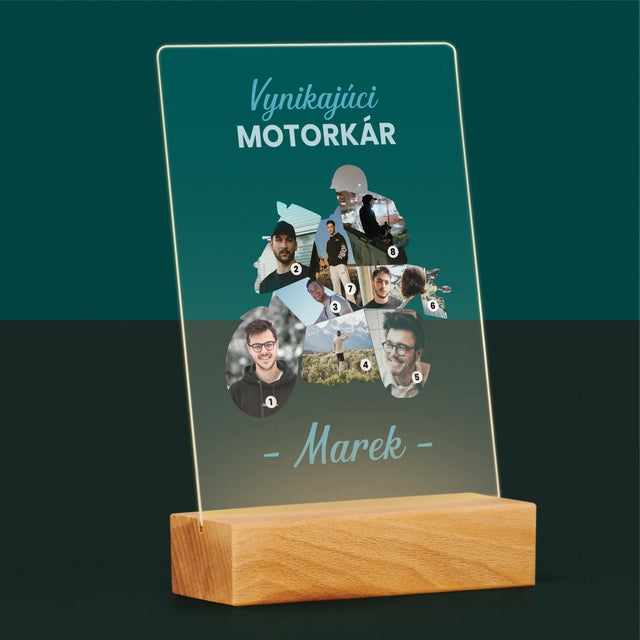 Tvar Z Fotografií: Vynikajúci Motorkár - Tlač Na Akrylové Sklo 