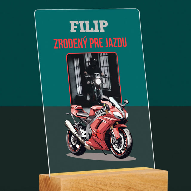 Fotografia A Podpis: Zrodený Pre Jazdu - Tlač Na Akrylové Sklo 