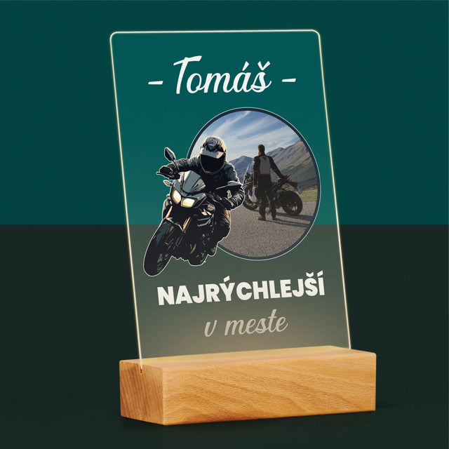 Fotografia A Podpis: Najrýchlejší V Meste - Tlač Na Akrylové Sklo 