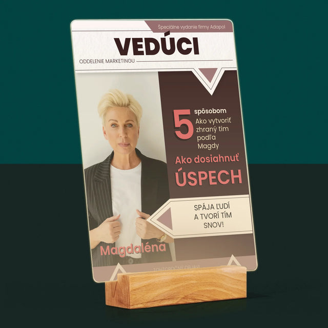 Obálka Časopisu: Vedúci - Tlač Na Akrylové Sklo 