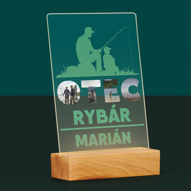 Slovo Z Fotografií: Otec Rybár - Tlač Na Akrylové Sklo 