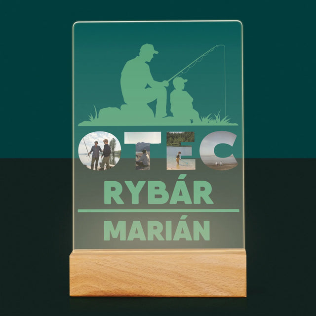 Slovo Z Fotografií: Otec Rybár - Tlač Na Akrylové Sklo 