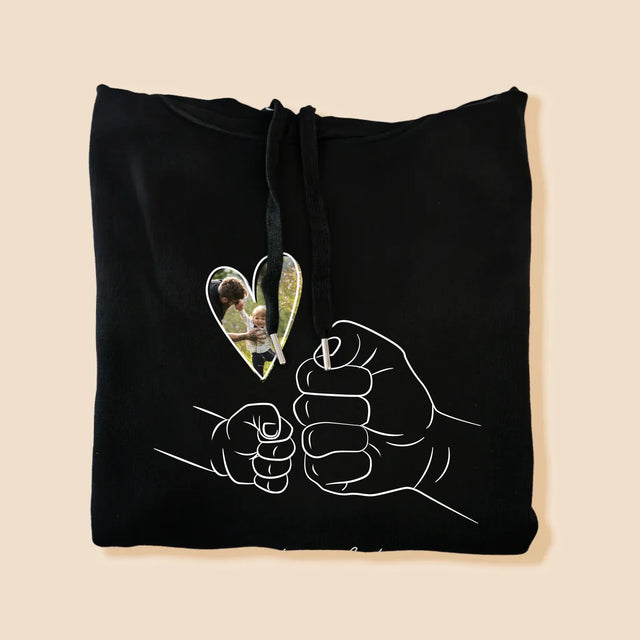 Fotografia A Podpis: Ocko Dieťa Rúčka - Pánska Mikina S Kapucňou