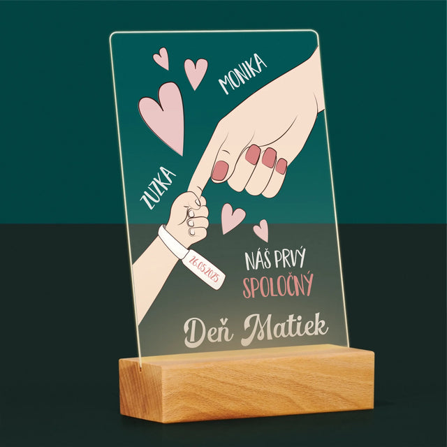 Meno A Podpis: Prvý Spoločný Deň Matiek - Tlač Na Akrylové Sklo 