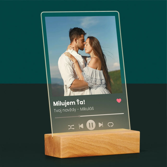 Fotografia A Podpis: Milostný Spotify - Tlač Na Akrylové Sklo 
