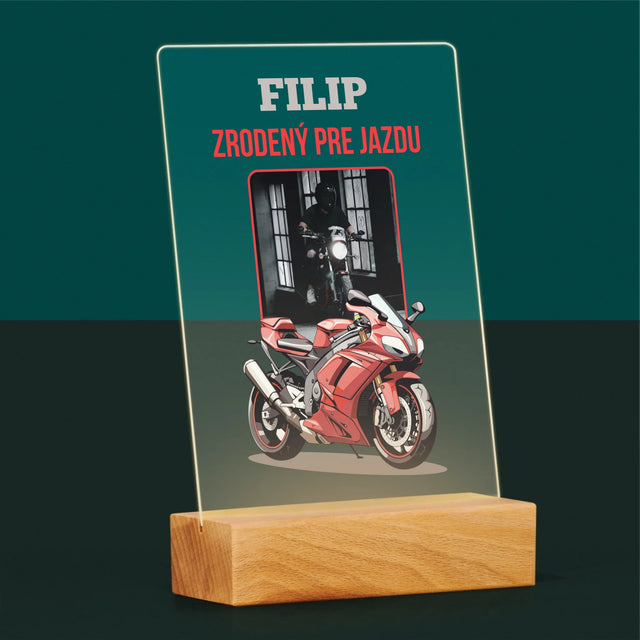 Fotografia A Podpis: Zrodený Pre Jazdu - Tlač Na Akrylové Sklo 
