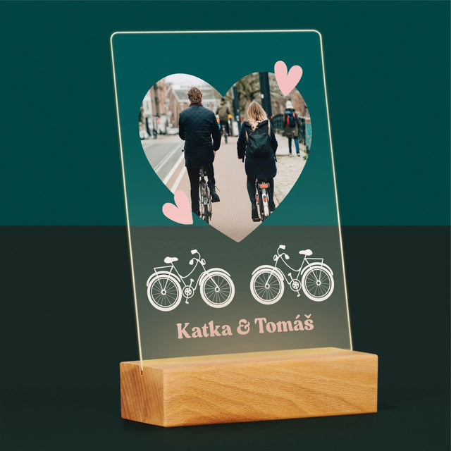 Fotografia A Podpis: Cyklistický Pár - Tlač Na Akrylové Sklo 