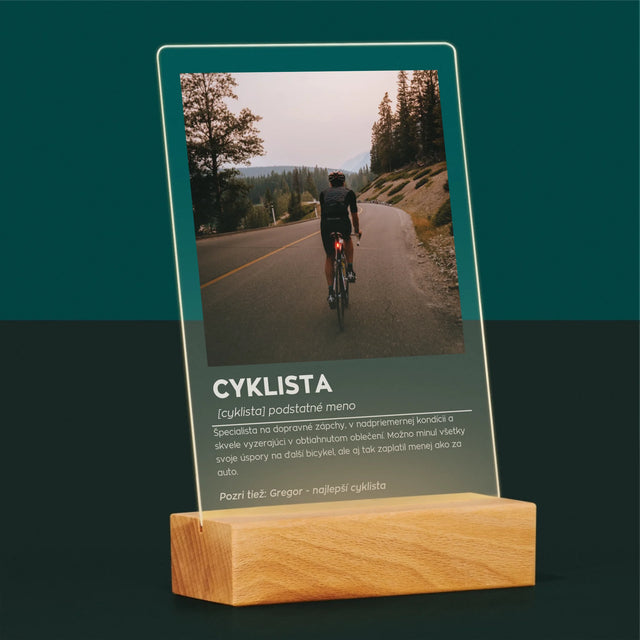 Fotografia A Podpis: Cyklista Definícia - Tlač Na Akrylové Sklo 