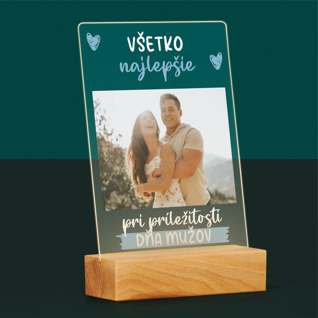 Fotografia A Podpis: Všetko Najlepšiu K Dňu Mužov - Tlač Na Akrylové Sklo 