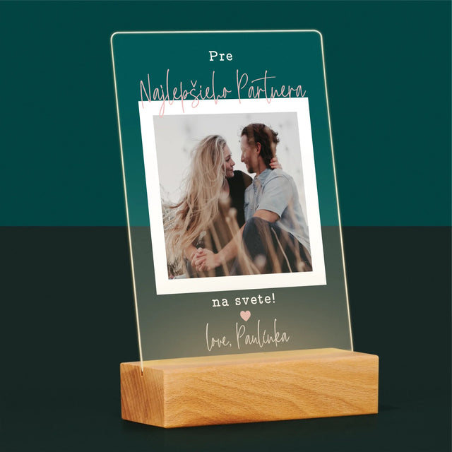 Fotografia A Podpis: Pre Najlepšieho Partnera - Tlač Na Akrylové Sklo 