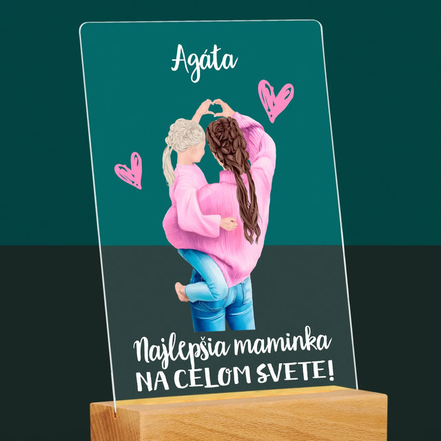 Tvorenie Postavy: Najlepšia Maminka Na Svete - Tlač Na Akrylové Sklo (Vertikálne)