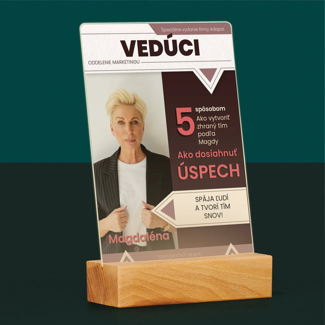 Obálka Časopisu: Vedúci - Tlač Na Akrylové Sklo 