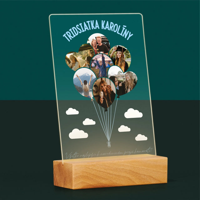 Tvar Z Fotografií: Tridsiatka Balóny - Tlač Na Akrylové Sklo 