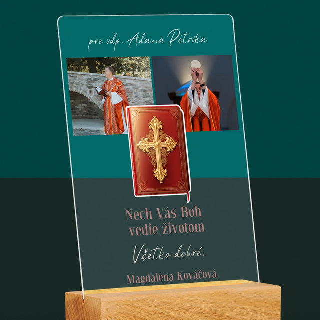 Fotokoláž: Božie Slovo - Tlač Na Akrylové Sklo (Vertikálne)