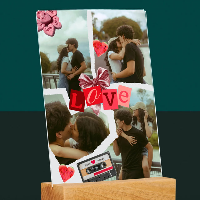 Fotokoláž: Love Retro - Tlač Na Akrylové Sklo 