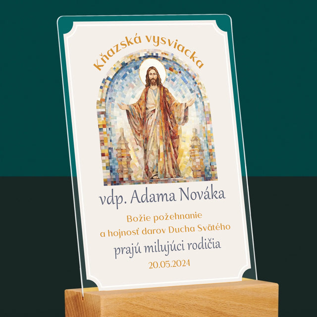 Meno A Podpis: Povolanie Božieho Služobníka - Tlač Na Akrylové Sklo (Vertikálne)