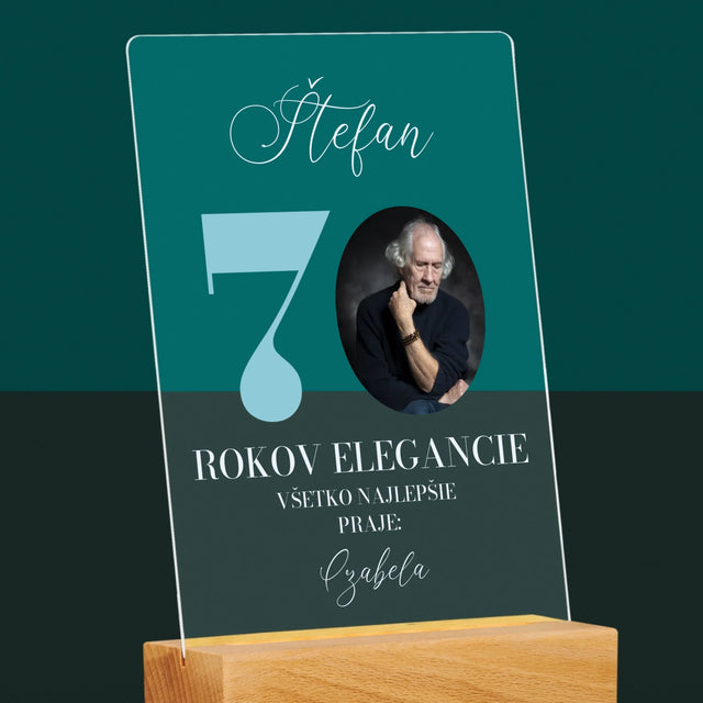 Fotografia A Podpis: 70 Rokov Elegancie - Tlač Na Akrylové Sklo 