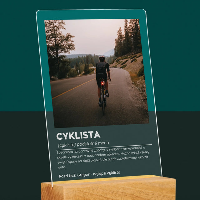 Fotografia A Podpis: Cyklista Definícia - Tlač Na Akrylové Sklo 