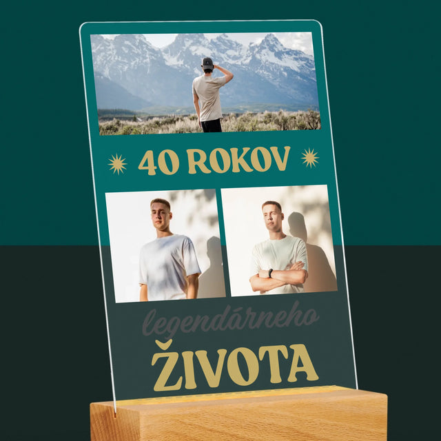 Fotokoláž: 40 Rokov Legendárneho Života - Tlač Na Akrylové Sklo 