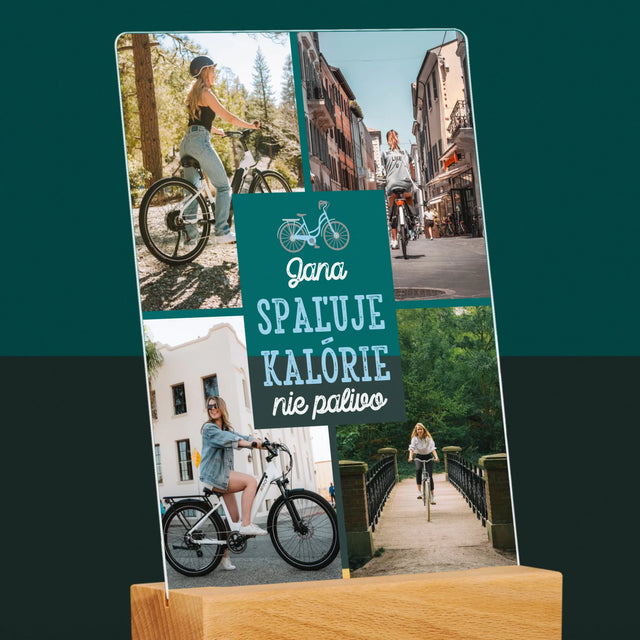 Fotokoláž: Spaľuje Kalórie, Nie Palivo - Tlač Na Akrylové Sklo 