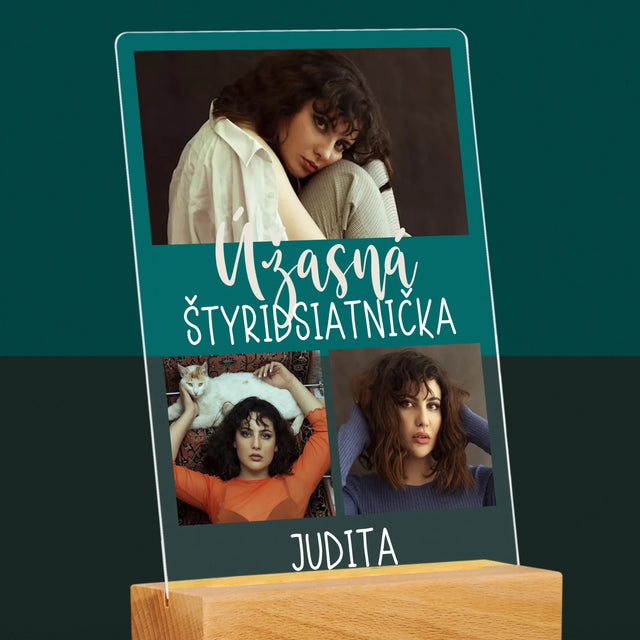 Fotokoláž: Úžasná Štyridsiatnička - Tlač Na Akrylové Sklo 
