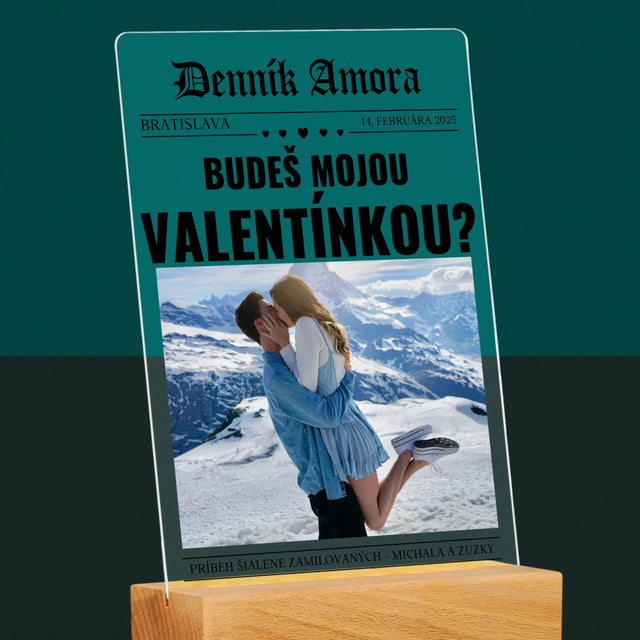 Obálka Časopisu: Valentínske Noviny - Tlač Na Akrylové Sklo 