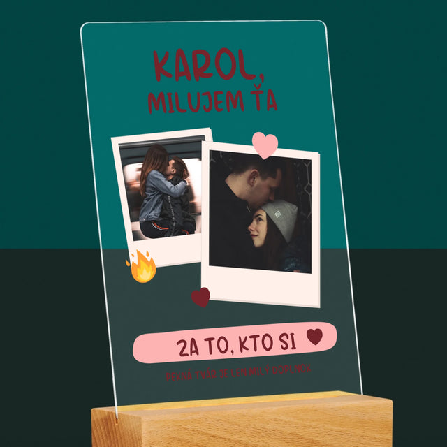 Fotokoláž: Milujem Ťa Za To, Kto Si - Tlač Na Akrylové Sklo 