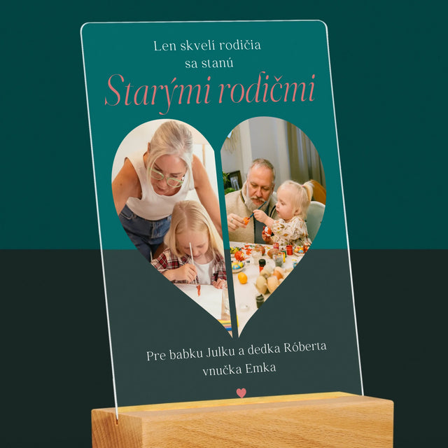 Fotokoláž: Skvelí Rodičia Sa Stanú Starými Rodičmi - Tlač Na Akrylové Sklo 
