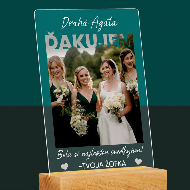 Fotografia A Podpis: Bola Si Najlepšou Svedkyňou - Tlač Na Akrylové Sklo 
