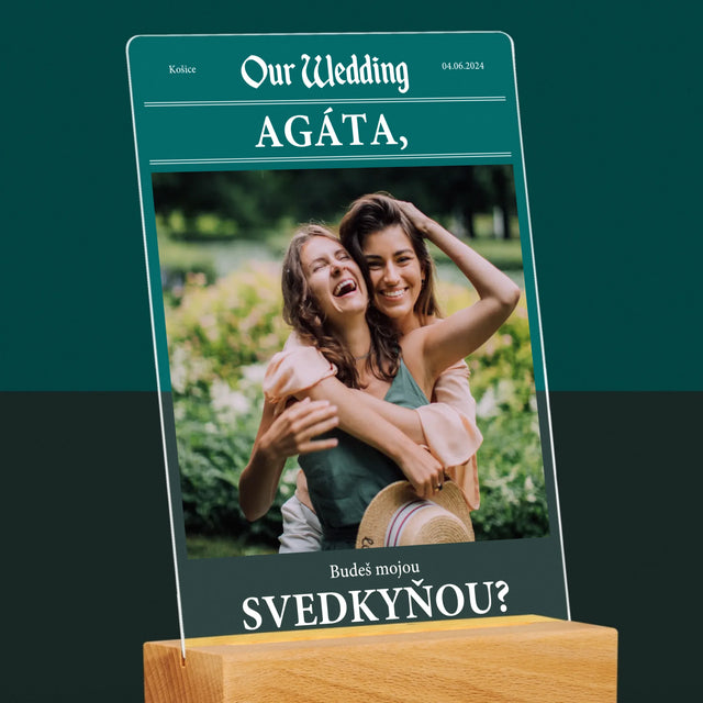 Fotografia A Podpis: Vysnívaná Svedkyňa - Tlač Na Akrylové Sklo 
