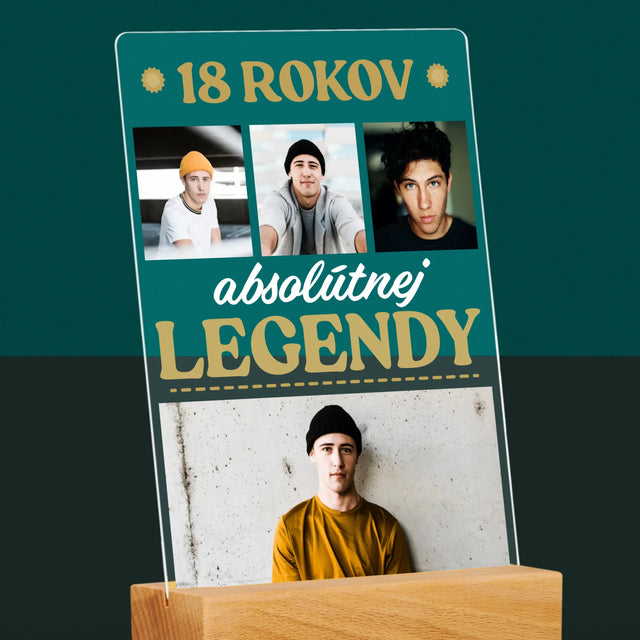 Fotokoláž: 18 Rokov Absolútnej Legendy - Tlač Na Akrylové Sklo 