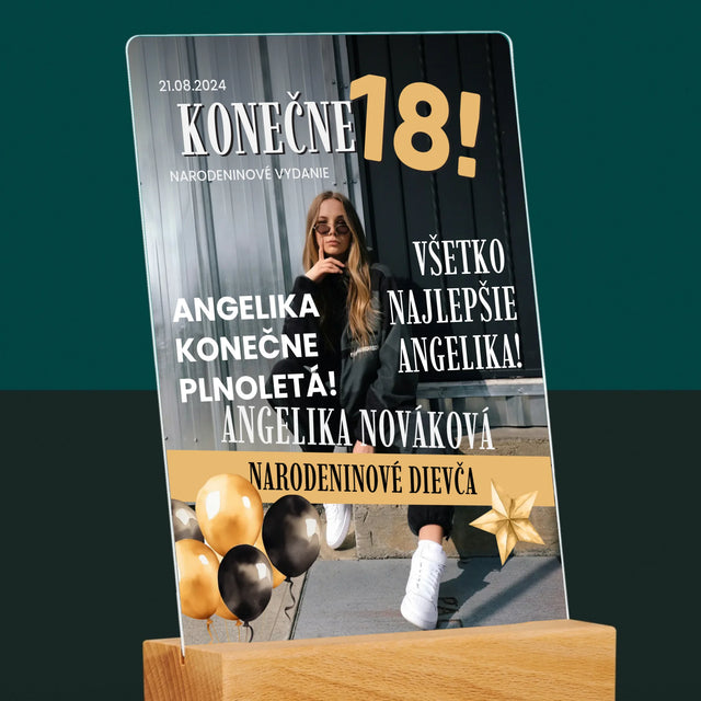 Obálka Časopisu: Konečne 18 - Tlač Na Akrylové Sklo 