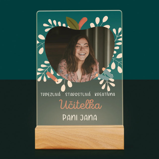 Fotografia A Podpis: Učiteľa - Tlač Na Akrylové Sklo (Vertikálne)