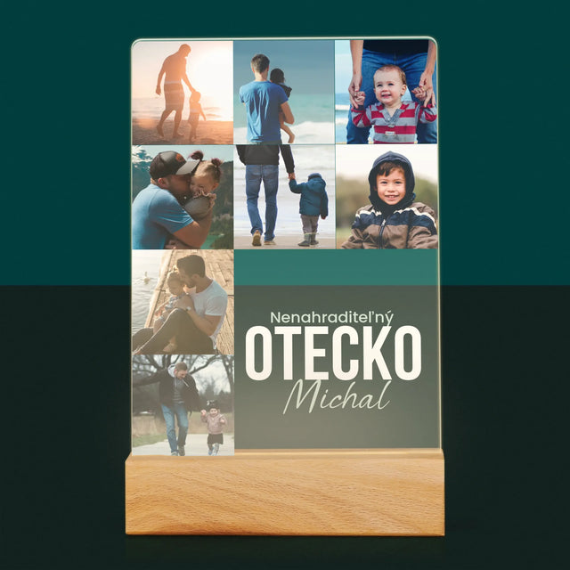 Fotokoláž: Nenahraditeľný Otecko - Tlač Na Akrylové Sklo (Vertikálne)