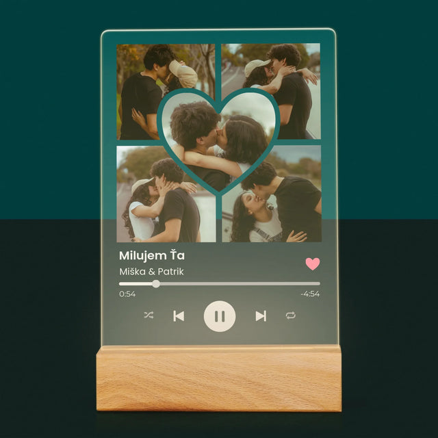 Fotokoláž: Spotify Fotografie Srdce - Tlač Na Akrylové Sklo 