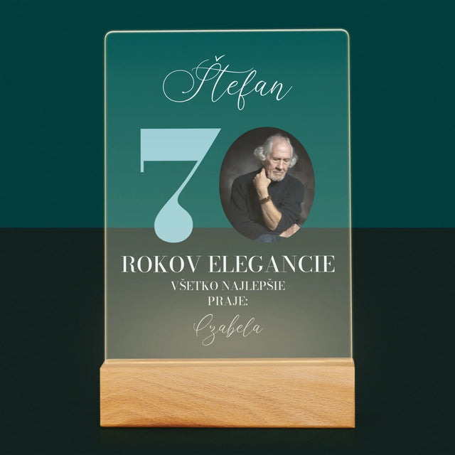 Fotografia A Podpis: 70 Rokov Elegancie - Tlač Na Akrylové Sklo 