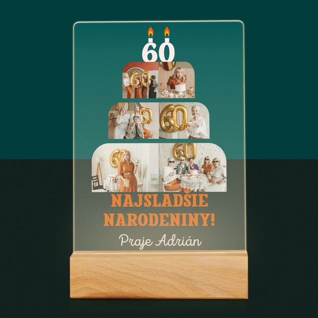 Tvar Z Fotografií: Najsladšie Narodeniny - Tlač Na Akrylové Sklo 