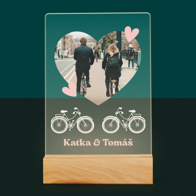 Fotografia A Podpis: Cyklistický Pár - Tlač Na Akrylové Sklo 