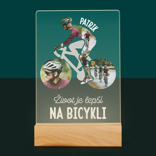Tvar Z Fotografií: Život Je Lepší Na Bicykli - Tlač Na Akrylové Sklo 