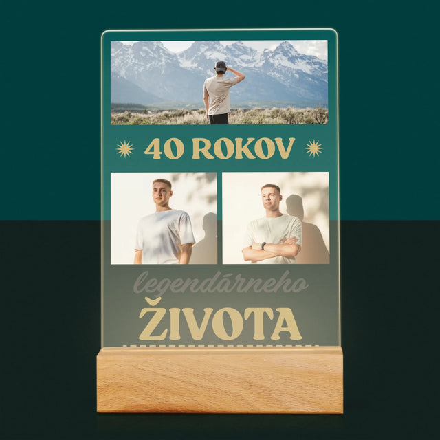 Fotokoláž: 40 Rokov Legendárneho Života - Tlač Na Akrylové Sklo 