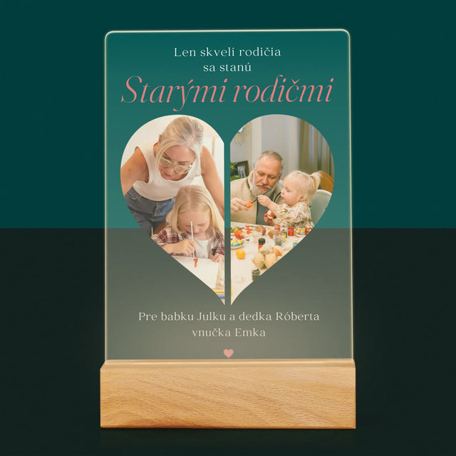 Fotokoláž: Skvelí Rodičia Sa Stanú Starými Rodičmi - Tlač Na Akrylové Sklo 