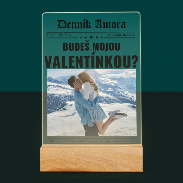 Obálka Časopisu: Valentínske Noviny - Tlač Na Akrylové Sklo 
