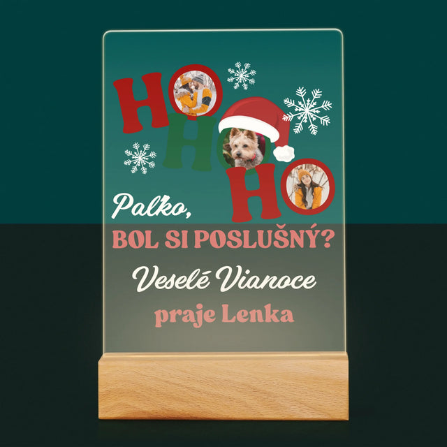 Fotokoláž: Ho Ho Ho - Tlač Na Akrylové Sklo 