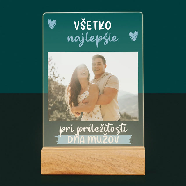 Fotografia A Podpis: Všetko Najlepšiu K Dňu Mužov - Tlač Na Akrylové Sklo 