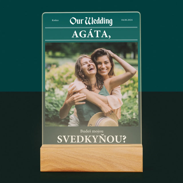Fotografia A Podpis: Vysnívaná Svedkyňa - Tlač Na Akrylové Sklo 