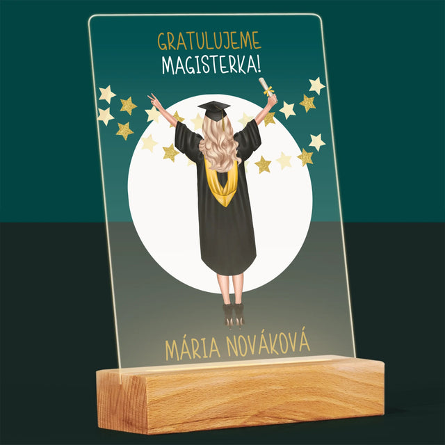 Tvorenie Postavy: Konečne Magister! - Tlač Na Akrylové Sklo (Vertikálne)
