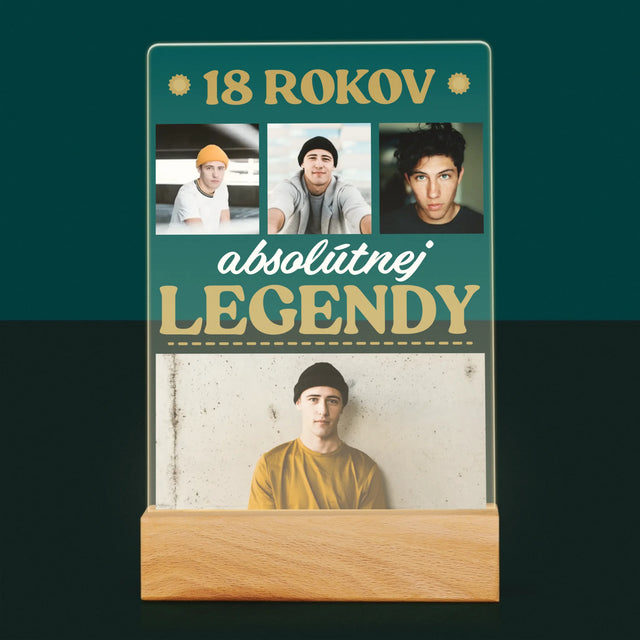 Fotokoláž: 18 Rokov Absolútnej Legendy - Tlač Na Akrylové Sklo 