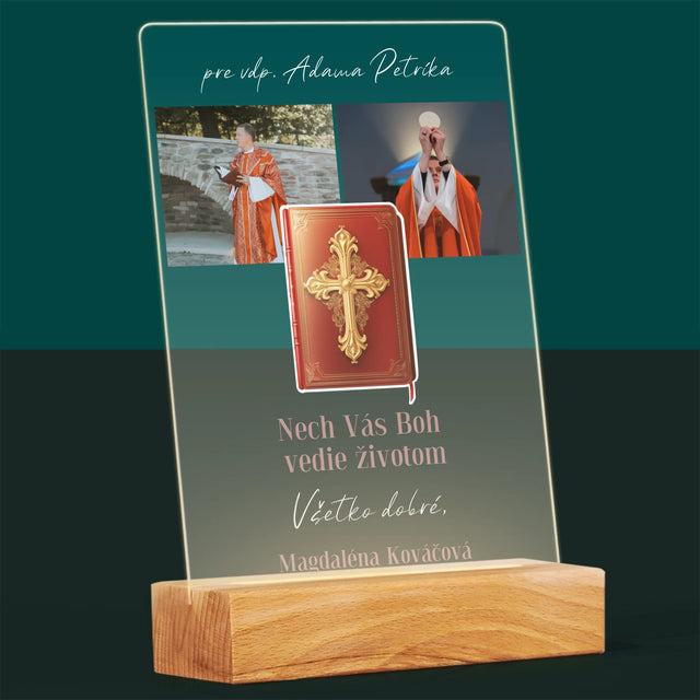 Fotokoláž: Božie Slovo - Tlač Na Akrylové Sklo (Vertikálne)