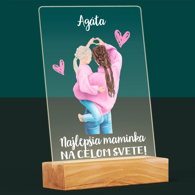 Tvorenie Postavy: Najlepšia Maminka Na Svete - Tlač Na Akrylové Sklo (Vertikálne)